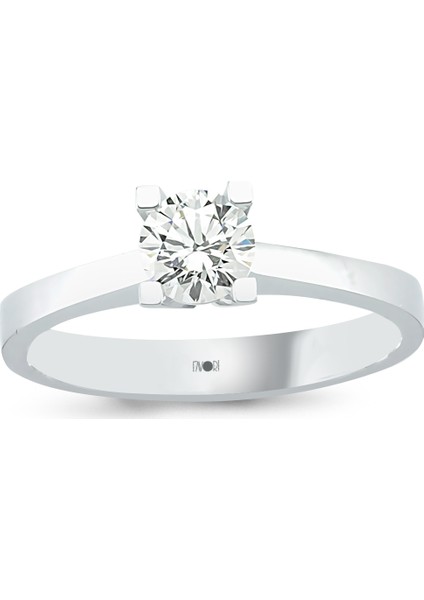 Favori Kadın Tektaş Beyaz Altın Yüzük