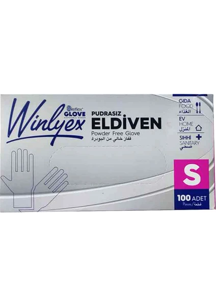 Winlyex Pudrasız Eldiven S Beden 100'lü