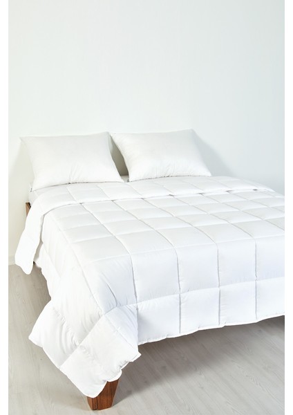 Yorgan Seti Microfiber Çift Kişilik Yorgan + 2AD. Boncuk Silikon Yastık