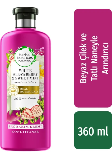 Herbal Essences Arındırıcı Beyaz Çilek ve Tatlı Nane Saç Bakım Kremi  360 ml