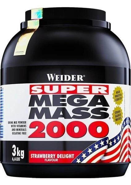 Mega Mass 2000 Çilek Aromalı 3000 gr