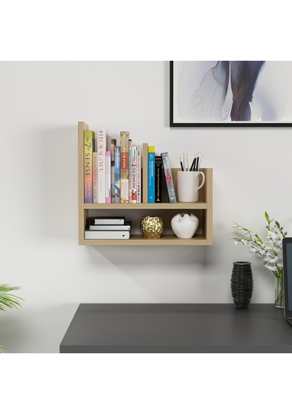 Crow Masaüstü Raf Organizer & Duvar Rafı & Montessori Raf Safir Meşe fırsatları