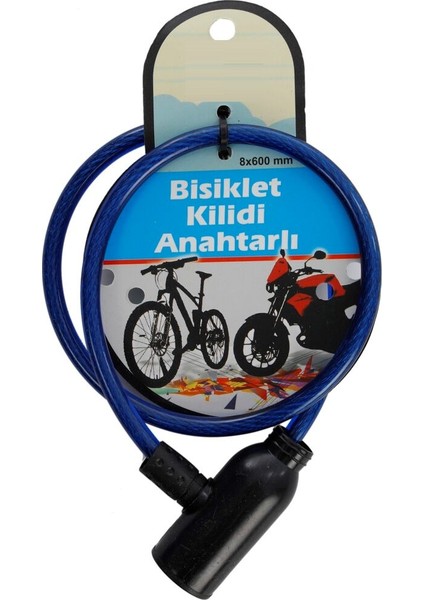 Bisiklet Kilidi Anahtarlı 60 cm Bisiklet Kilidi