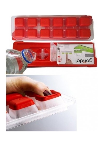 Gondol Bas Parmak Silikon Buz Kalıbı 1 Adet 12 Bölmeli Buzluk fiyatları