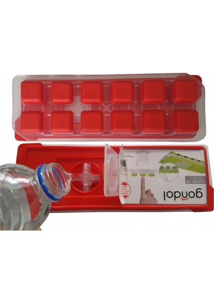 Gondol Bas Parmak Silikon Buz Kalıbı 1 Adet 12 Bölmeli Buzluk fırsatları