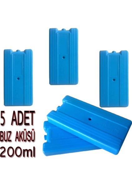 5 Adet Buz Aküsü Buz Kaseti Buzluk 200ML