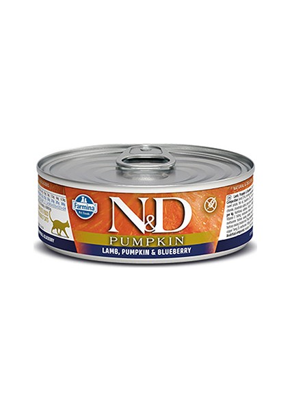 Balkabağı&Kuzu&Yaban Mersini Yetişkin Kedi Konservesi 6 x 80 gr