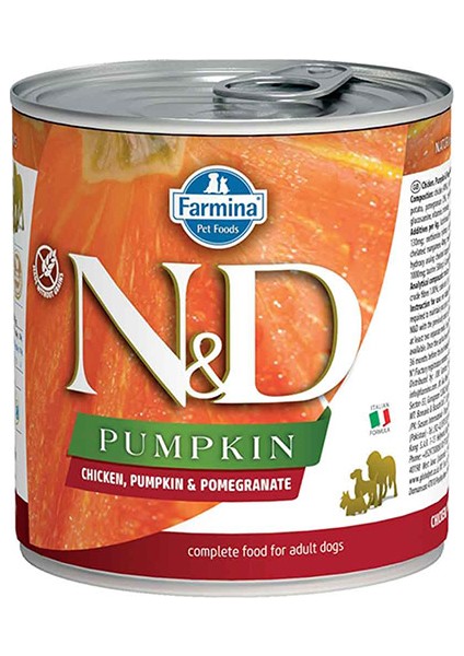 Pumpkin Tavuk&Nar Yetişkin Köpek Konservesi 6 x 285 gr