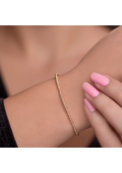 Ayyıldız Kuyumculuk Kadın Sarı Dorika Zincir Bileklik