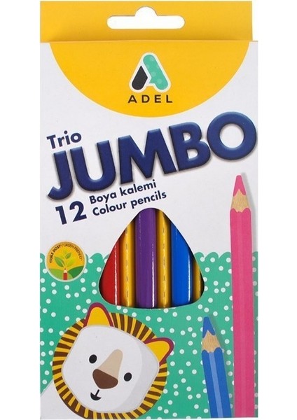 Trio Jumbo Kuru Boya 12'li