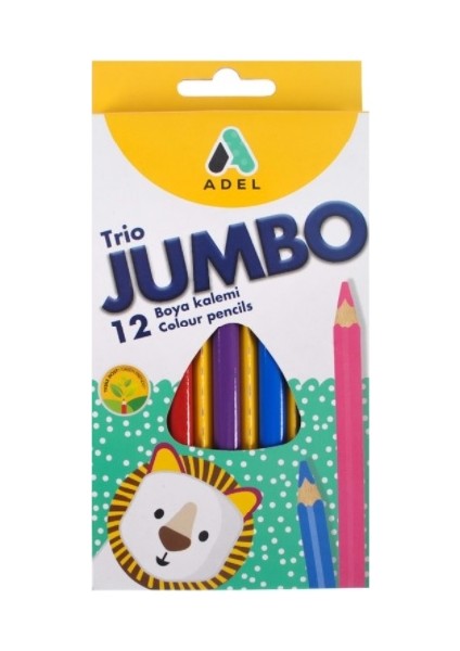 Trio Jumbo Kuru Boya 12'li