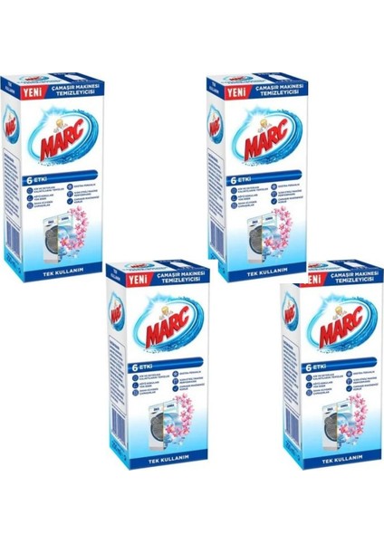 6 Etkili Çamaşır Makinesi TEMİZLEYİCİ.4X250 ml