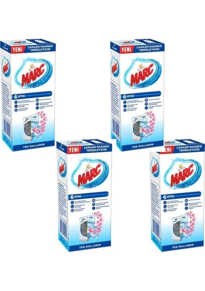 6 Etkili Çamaşır Makinesi TEMİZLEYİCİ.4X250 ml