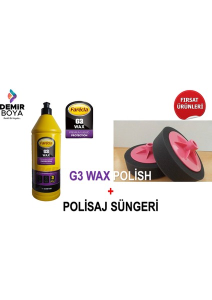 G3 Wax Premium Liquid Cila 1 Litre + 1 adet Cila Süngeri