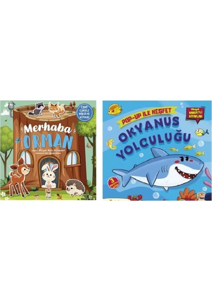 Merhaba Orman Cırt Cırtlı Hikaye+Okyanus Yolculuğu Hareketli Kitap
