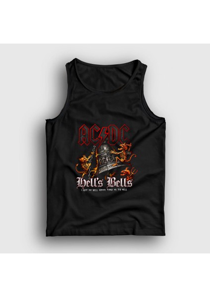 Unisex Siyah Hells Bells Demons AC/DC Atlet