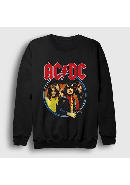 Unisex Siyah Highway To Hell Cover AC/DC Sweatshirt
