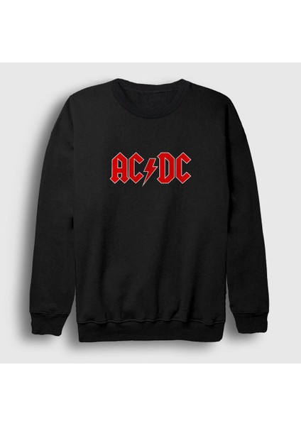 Unisex Siyah Red AC/DC Sweatshirt