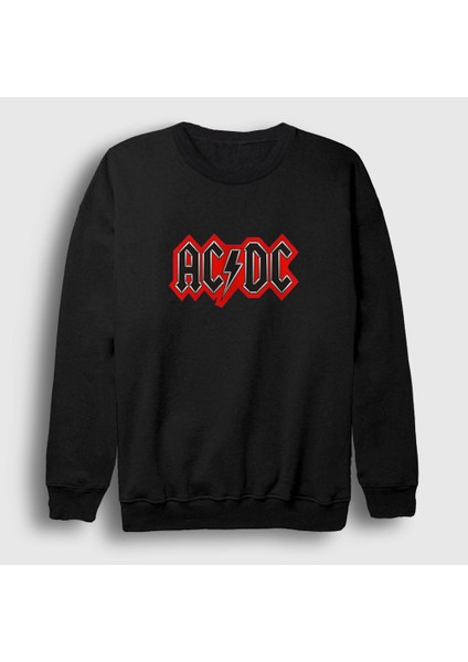Unisex Siyah Red Black AC/DC Sweatshirt