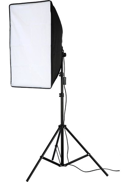 Cazip Shop  Video Softbox Sabit Işık Seti Sürekli Işık 50X70 LED Işık 200 cm Ayak 2'li Set