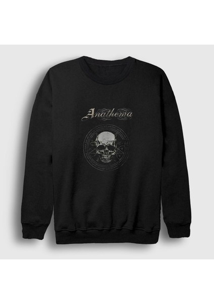 Unisex Siyah Skull Anathema Sweatshirt