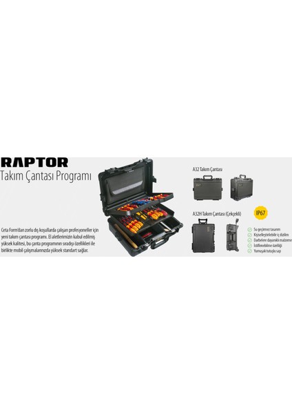 A32H Raptor Takım Çantası (Çekçekli) (Boş)