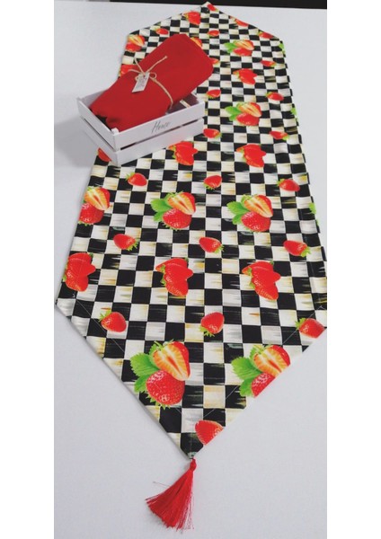 Lal Tasarım Home Collectıon Çilekli Desen Runner