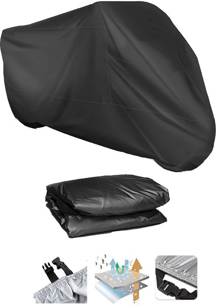 Kadırga KD-250GY Motosiklet Brandası Motor Branda - Siyah