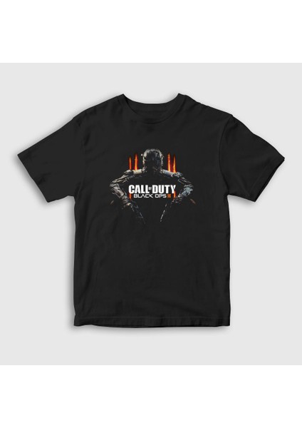 Unisex Çocuk Siyah Bo Call Of Duty T-Shirt
