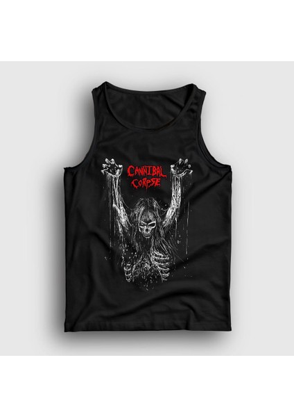 Unisex Siyah Skeleton Cannibal Corpse Atlet