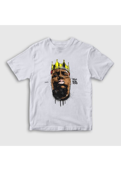 Unisex Çocuk Beyaz Crown The Notorious BIG T-Shirt