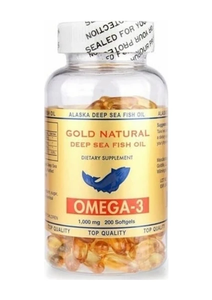 Gold Natural Omega 3 Balık Yağı 200 Softgel