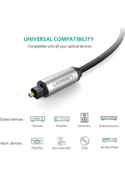 5.1 Dijital Toslink Optik Ses Kablosu 1 Metre