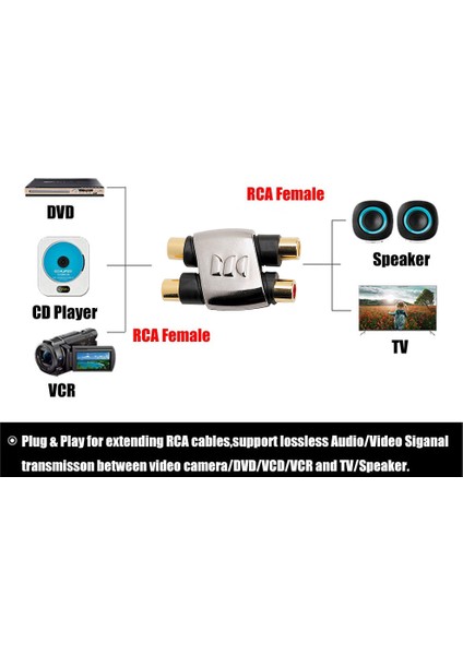 Rca Dişi-Av - Rca Çift Female - F Video Fono Kuplör modelleri