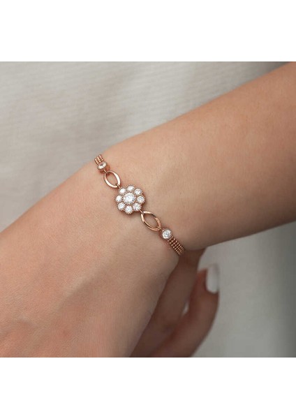 Gümüş Çiçek Modelli Bileklik fiyatları