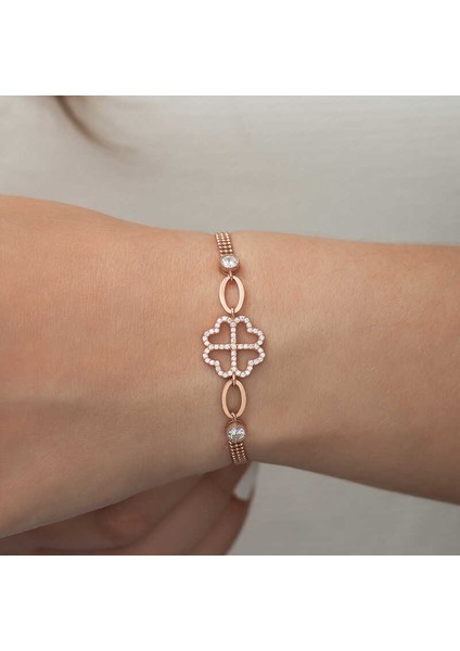 Gümüş Kalpli Yonca Bileklik fiyatları