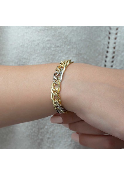 ​gümüş Iki Renkli Zincir Bileklik modelleri