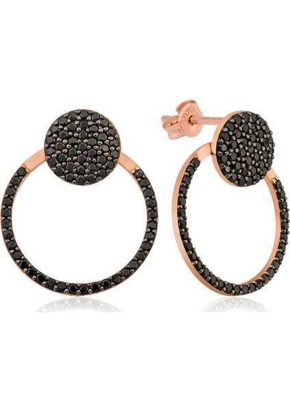 ​gümüş Siyah Halka Küpe