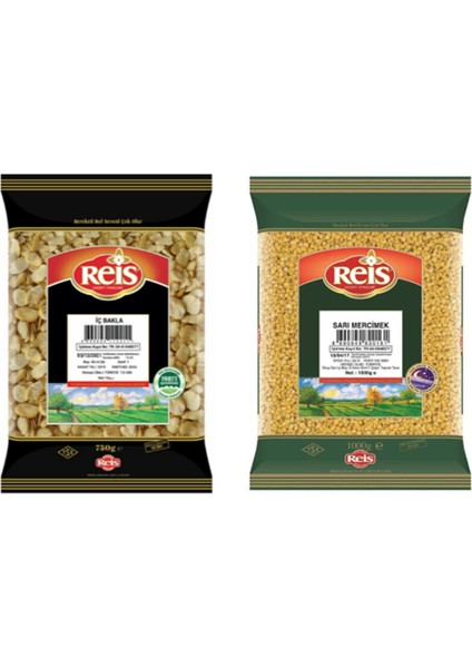 Iç Bakla 750 gr + Reis Sarı Mercimek 1 kg (Set)