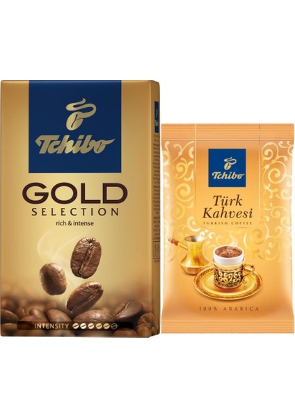 Gold Selection Öğütülmüş Filtre Kahve 250 gr & Türk Kahvesi 100 gr