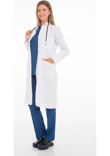 Tesettürlü Doktor Öğretmen Hemşire Kadın Uzun Önlük fiyatları