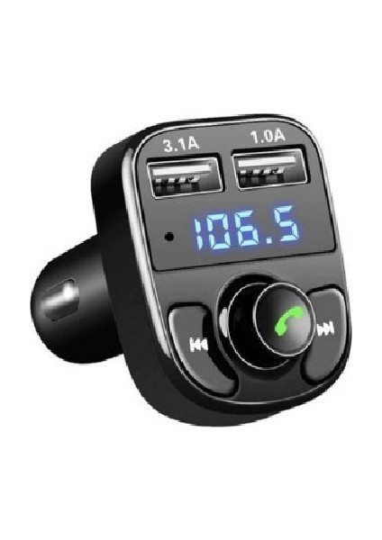 Car X8 Bt/usb Micro Sd Hafıza Kartı Araç Fm Transmitter