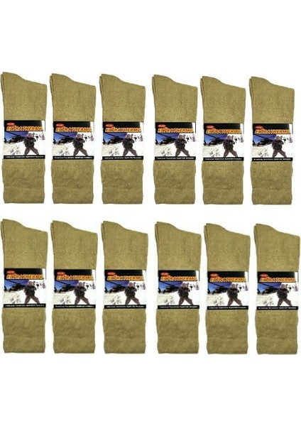 Askeri Kışlık Havlu Çorap 12 Li Nano Yeşil