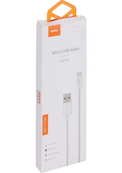 AV-W101B Micro USB Şark ve Data Kablo 1 mt