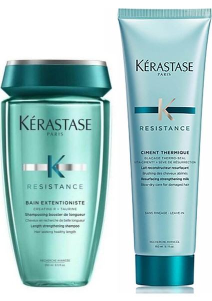 Resistance Bain Extentioniste Şampuan 250 ml + Resistance Ciment Thermique Bakım Kremi 150 ml