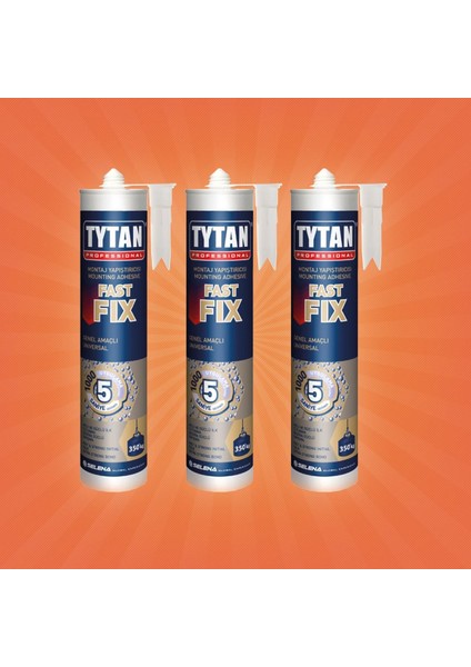 Silikon Fast Fix Montaj Yapıştırıcı 290 ml - Selena - 3'lü