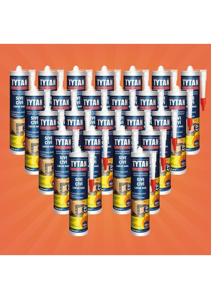 Tytan Sıvı Çivi Şeffaf Tytan Montaj Yapıştırıcı 300 ml - Selena - 24 Adet