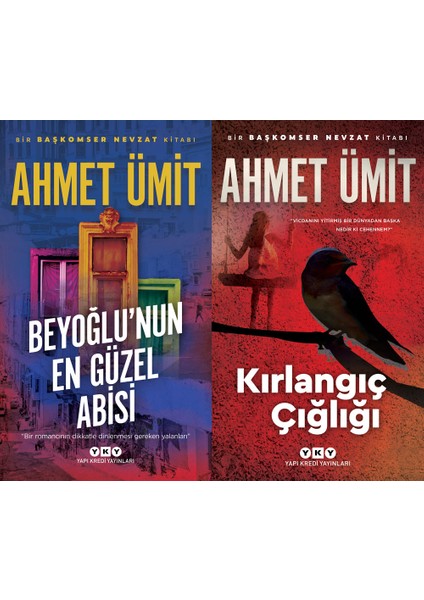 Ahmet Ümit 2 Kitap Set Başkomser Nevzat Serisi 5 ve 6. Kitaplar (Beyoğlu'nun En Güzel Abisi - Kırlangıç Çığlığı)