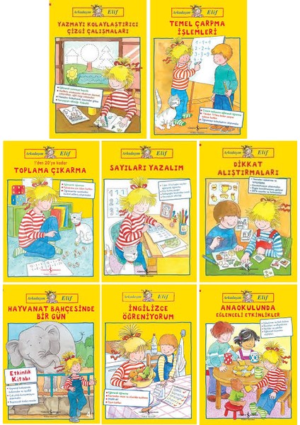 Arkadaşım Elif 8 Kitap Etkinlik Kitapları Seti