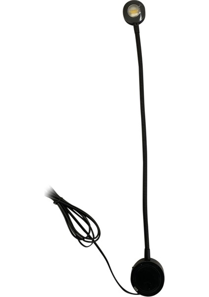 Dizayn LED Aydınlatmalı Yatak Başı Okuma Lambası USB Şarjlı Flex Bükülebilir Mat Siyah